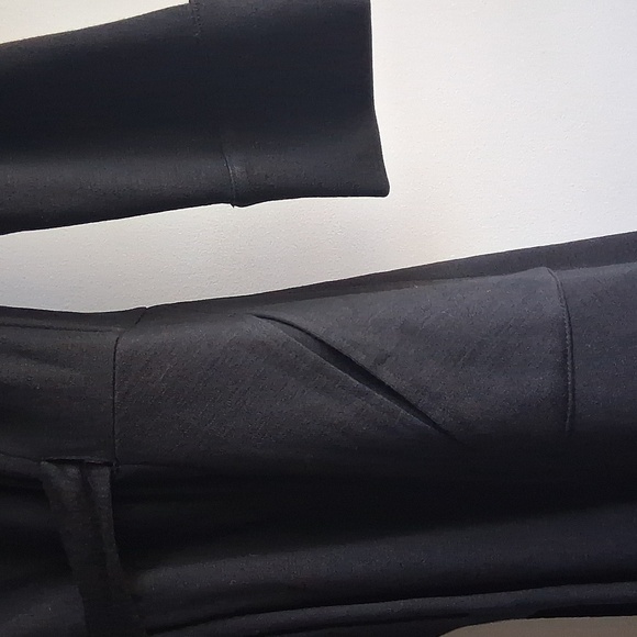 Diane Von Furstenburg DVF Astrid? Wool Wrap Dress Black Sz 6 Minimalist - Picture 10 of 10